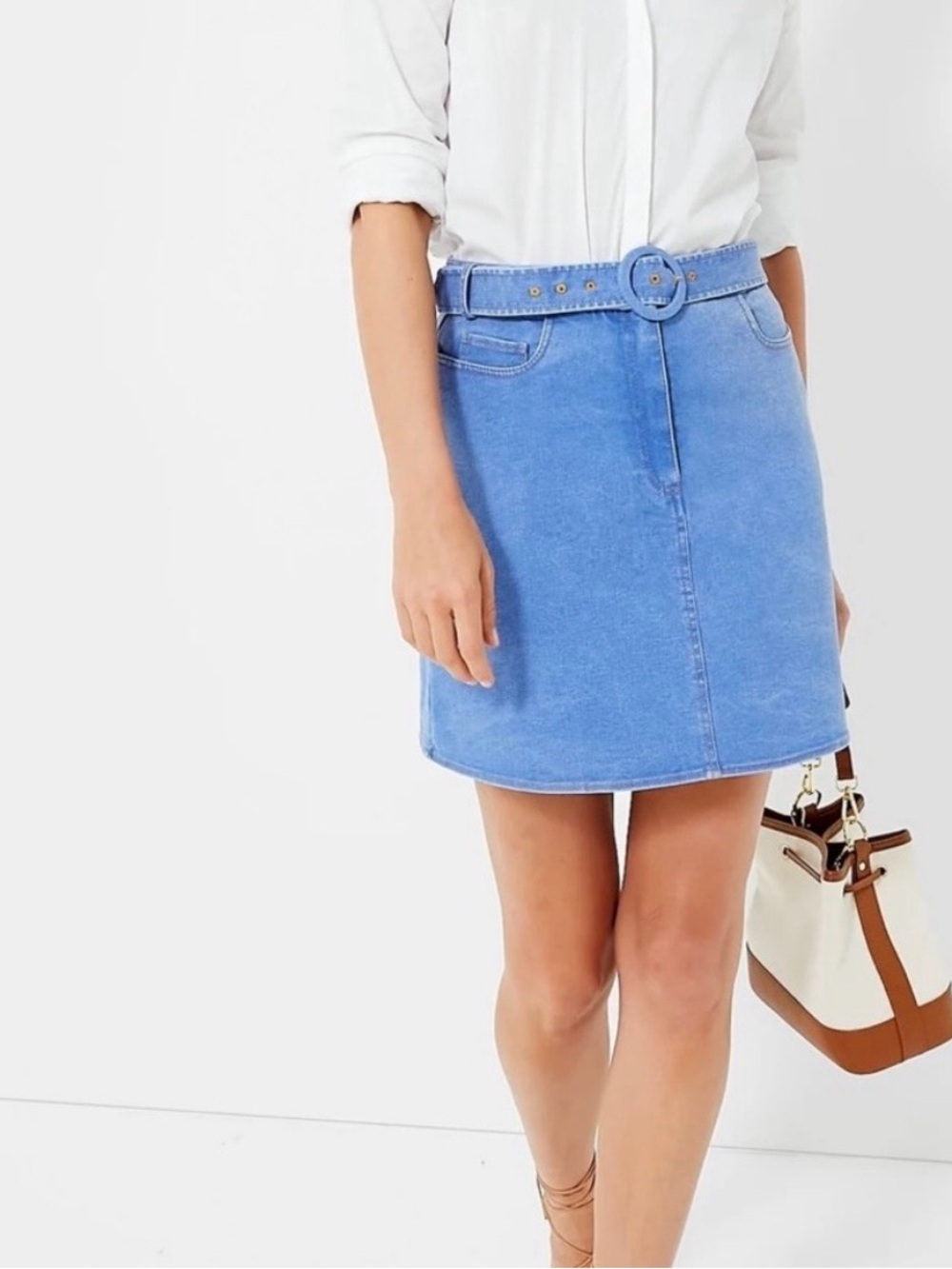 NWT Tuckernuck Indigo Denim Belted Mini Skirt